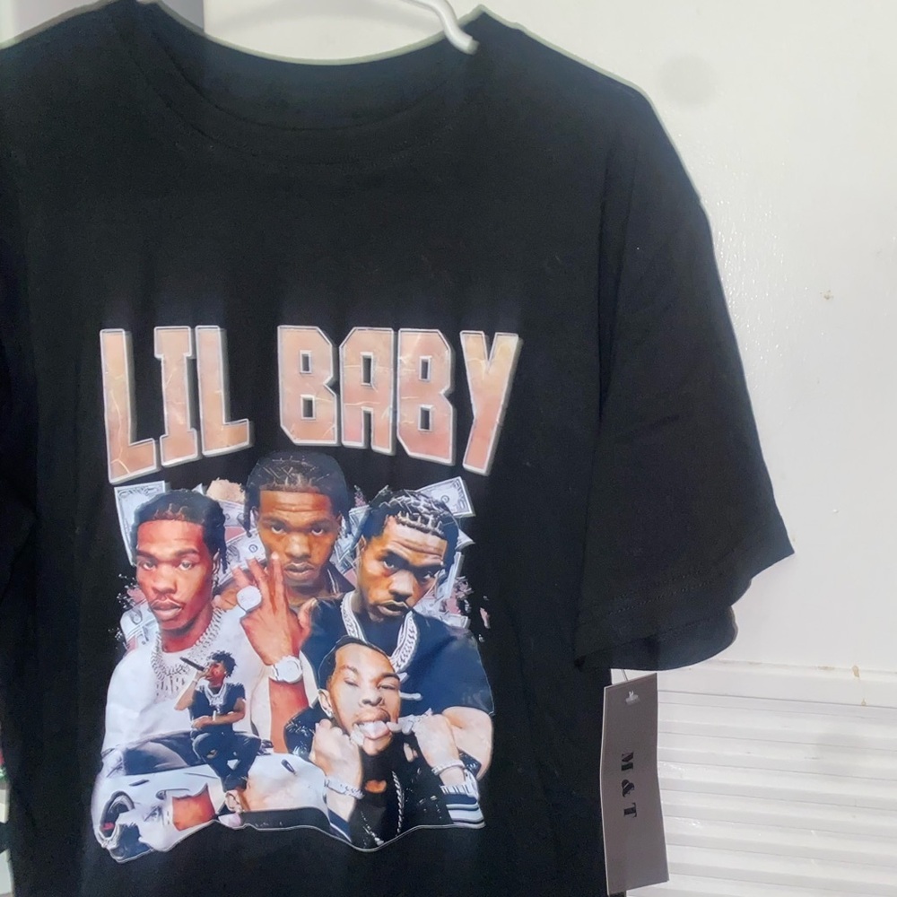 Black Short Sleeve Tee with Graphic Design